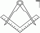 The square and compass are the official symbol of Freemasonry and Masonry. The masons are organized in different lodges around the world. Is an international humanist and philanthropic organization that from discretion is based on the humanists principles of liberty, equality, fraternity and tolerance among people