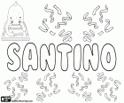 Santino, diminutive in Italian of Santo, male name of medieval origin. Santino is also an italian surname