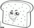 A slice of bread with a smile