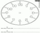A clock dial without needles with the twelve numbers for the twelve hours