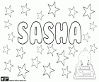 Sasha, variant of Sascha, name used for both boy and girl, diminutive of Alexander and Alexandra