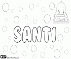 Santi, male name with various origins. Santi, name used in Spanish and Catalan, is a short form of Santiago. Santi, name for boy in Italian, variant of Santo and Sante