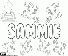 Sammie, name used in English both for boy and girl, variant of Sam and Sammy, diminutive of English names as Samuel, Samson and Samantha