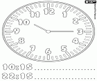 10:15 and 22:15, the clock hands indicates that now it's a quarter past ten, fifteen minutes past ten o'clock