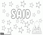 Said, variant of Sa'id, Saïd, Saeed, Saeid and Sayid, name of Arab origin for boy, its meaning is happy. Said is a name used in several languages such as Arabic, Bosnian and Chechen. Sait is a Turkish name. Saeed is a Persian name. Sead and Sejad are Bosnian names. It is also a surname