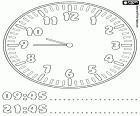 9:45 and 21:45, it's a quarter to ten in the morning or in the evening, the clock indicates the nine hours and forty-five minutes