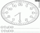7:30 and 20:30, in this educational sheet we can learn how to indicate in an analog clock and a digital clock that now it's half past seven in the morning or in the evening