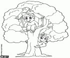 The dream of every child is to have a little wooden house on the branches of a tree