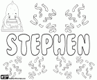 Stephen, male first name in English, variant of Steven, name of Greek origin, derived from Stephanos