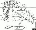 With the good weather during the summer we enjoyed the beach and the sea. A parasol is important to protect ourselves from the strong summer sun