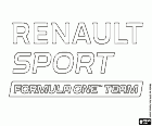 The logo of Renault Sport F1 Team, a team of Formula 1