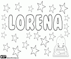 Lorena, female name used in different languages. Lorena, variant of the French name Lorraine, in Spanish, Portuguese, Italian and Croatian, has its origin in the French region of the same name. Lorena, variant of Lauren, English name for girl which corresponds to Laurence