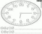 6:15 and 18:15, it's a quarter past six in the morning or in the afternoon according to the clock hands of the analog clock. The two digital clocks indicate that it's six and fifteen minutes in the morning and in the afternoon respectively