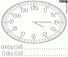 4:15 and 16:15, the clock hands indicate that it's quarter past four in the morning or in the afternoon. Two digital clocks indicate the hours that correspond
