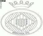 Emblem of the Girona FC. A football club founded in 1930 in the city of Girona. The 2017-2018 season will play for the first time in its history in the spanish first Division, La Liga, after obtaining the second position in the Liga 123 of the 2016-2017 season
