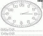 2:15 and 14:15, a watch that indicates that it's quarter past two in the night and in the afternoon, fifteen minutes after two hours