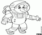 An astronaut with the space suit. The astronauts or cosmonauts are the crewmembers of a spaceship. The professional astronauts are people who have received a very specialized training for space missions