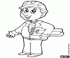 A construction technician, a building engineer, an architect or an engineer with plans in rolls under his arm and the helmet on the head. All technicians engaged in construction work both in the office and in the construction site