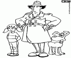 The Inspector Gadget, his niece Sophie and her dog are the three protagonists