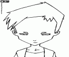 The face of Ulrich Stern, one of the young characters from Code Lyoko