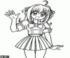 Nanami Ruchia, Luchia o Lucia is the main protagonist of Mermaid Melody Pichi Pichi Pitch, in this coloring page we see the character in her human form