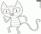 Me-Mow is a character from Adventure Time. This female cat is a murderer and a bounty hunter