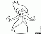 The dangerous Princess from the Kingdom of Fire, Phoebe, the Flame Princess, a character from Adventure Time