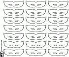 Figurative pattern based on the orderly repetition of the Carnival masks