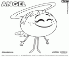 Angel is a character from The Emoji movie inspired by the angel emoji