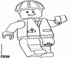 Emmet with his work helmet, a construction worker from the Lego movie