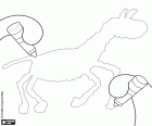 Pypus can draw simultaneously with all eight arms, we could say that Pypus is ambidextrous. Pypus has drawn a horse with a very simple style