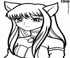 The face of Zakuro Fujiwara or Renée Roberts, the lone Mew Mew with grey wolf's ears