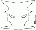 The contour of a Halloween mask to decorate with a strange shape that resembles an alien head