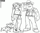 The main protagonists of the adventures of Tad Jones are the explorer Tad and the young archaeologist Sara, always accompanied by his faithful dog Jeff