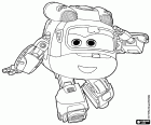 Dizzy the helicopter that is always ready to go to the rescue, a character from Super Wings