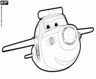 Paul is the police aircraft-robot of Super Wings. In this coloring page we see Paul in action in his form of airplane