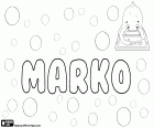 Marko, male name of Latin origin, first name in various languages such as Ukrainian, Serbian, Croatian, Slovenian, Bulgarian, Macedonian, Finnish and Basque