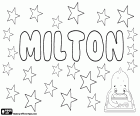 Milton, name for boy in English, has its origin in the same surname that derives from the toponym "mill town" in old English