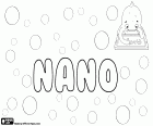 Nano, name in Spanish, diminutive of Fernando. Nano, name for boy in Greenlandic, its meaning is bear. Nano, Japanese name for girl. Nano, feminine name in Irish, diminutive of Honora