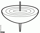 The traditional Japanese wooden spinning top, Koma