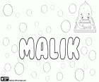 Malik, variant of Maalik, masculine first name in Arabic, name of Islamic tradition, al-Malik is one of the 99 names of Allah. Malik, native name for boy in Greenlandic, its meaning is water