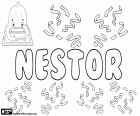 Nestor, male name of Greek mythology, used in several languages, as in Spanish, Néstor, and in catalan, Nèstor, also as a transcription of the same name in Greek and Russian