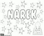 Narek, male name with Armenian origin, variant of Nareg