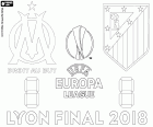 Olympique de Marseille versus Atletico de Madrid, the final of UEFA Europa League 2017-2018, May 16, 2018, in the Parc OL, Lyon, France