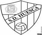 Emblem of the Sociedad Deportiva Huesca, football club based in the city of Huesca. 2018-2019 season will play for the first time in its history La Liga, the Spanish first division, after finishing in second position in the Liga 123 of 2017-2018 season