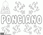Ponciano, name for boy in Spanish, in Portuguese and in Galician, name of Roman origin, derived from Pontianus