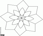 This origami flower is the main figure to create beautiful patterns with repetitions