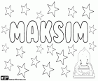 Maksim, male name, transliteration of the same name in Russian, Belarusian, Macedonian and Ukrainian that corresponds to Maxim and Maximus
