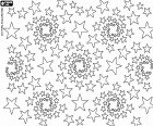 The stars forming spirals form this nice Christmas pattern