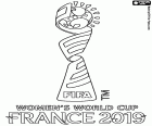 Logo of the 2019 FIFA Women's World Cup which takes place in France from June 7 to July 7, 2019. The 24 participating teams are Argentina, Australia, Brazil, Cameroon, Canada, Chile, China, England, France, Germany, Italy, Jamaica, Japan, Korea, New Zealand, Netherlands, Nigeria, Norway, Scotland, Spain, South Africa, Sweden, Thailand and USA